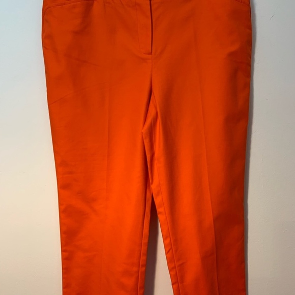 Grace Elements Orange Cotton Spandex Cropped Pant… - image 3